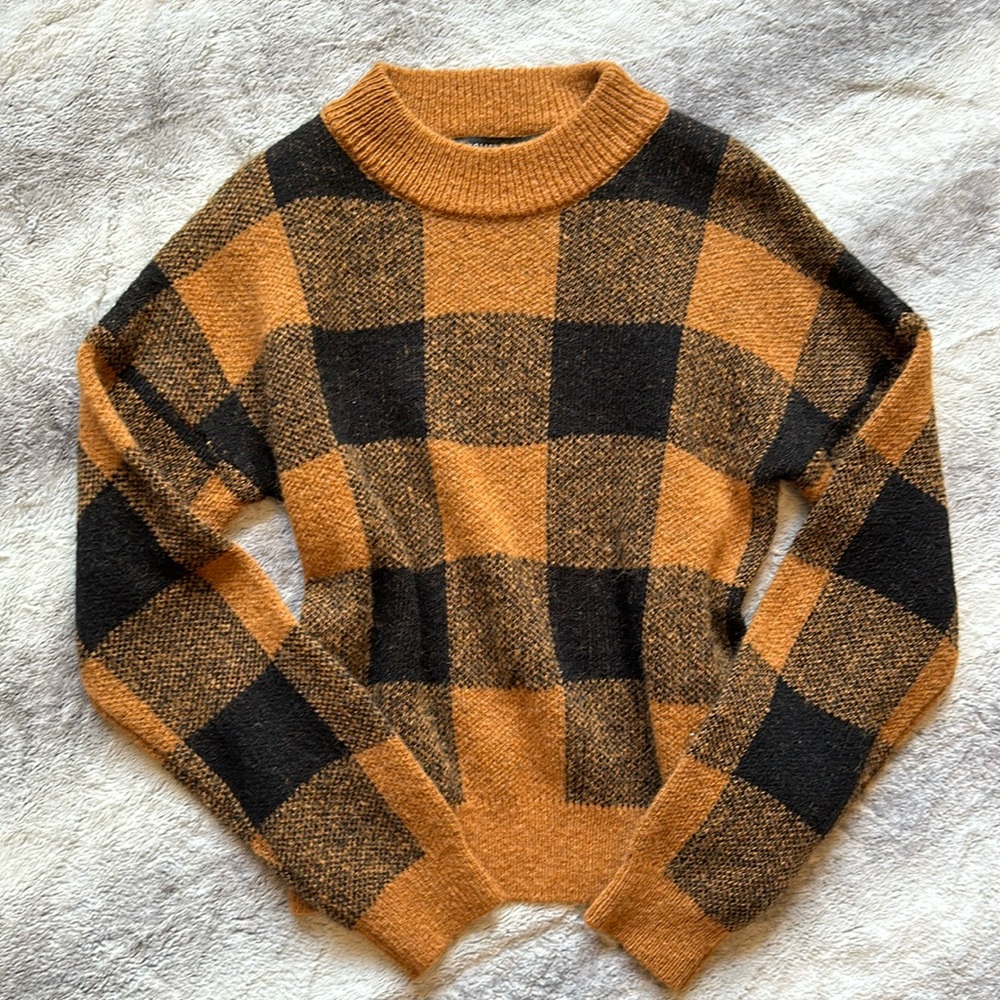 Vici plaid Sweater English factory Small EUC